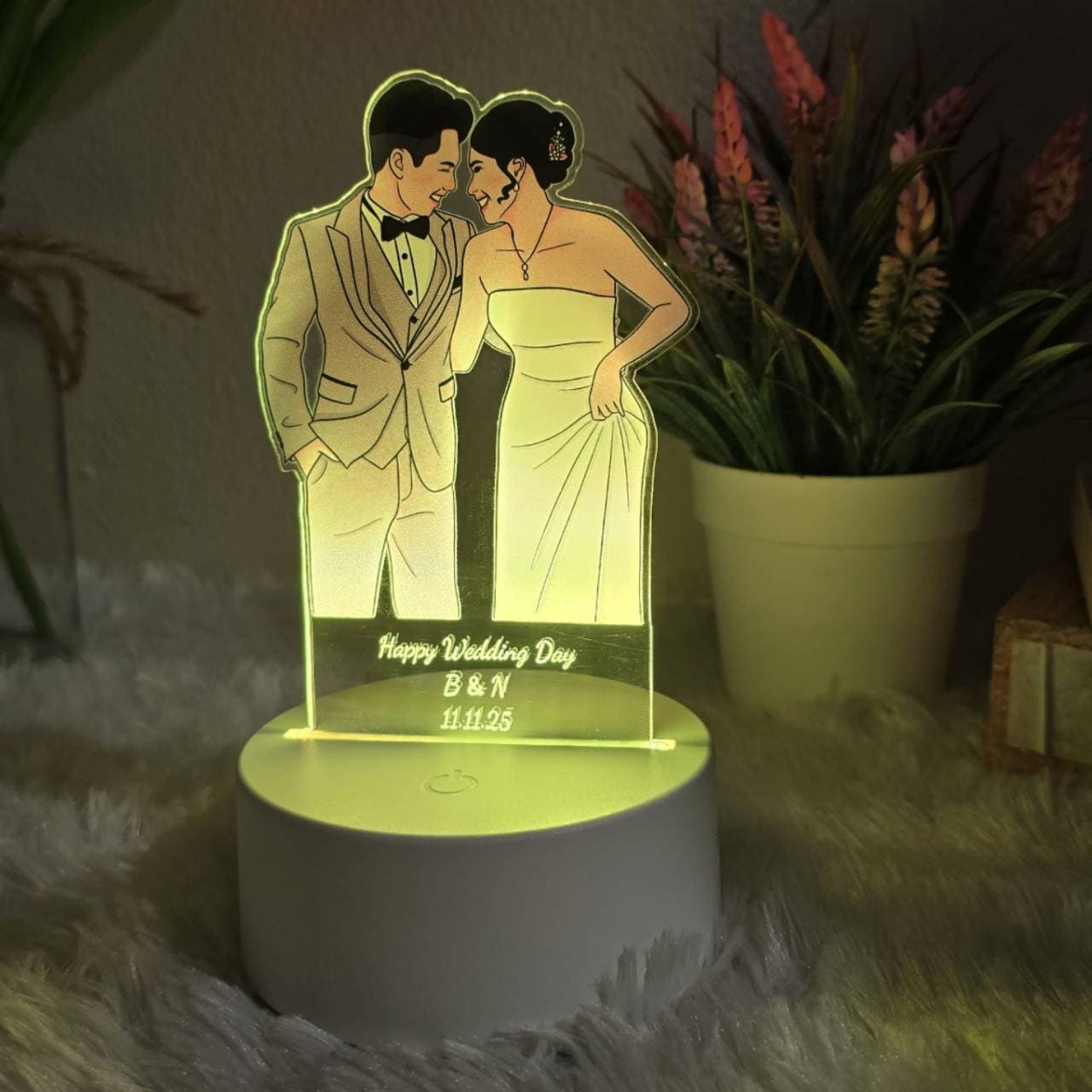 โคมไฟ พิมพ์ UV - ของขวัญพิมพ์ UV แกะสลักเลเซอร์ โอลด์แมน